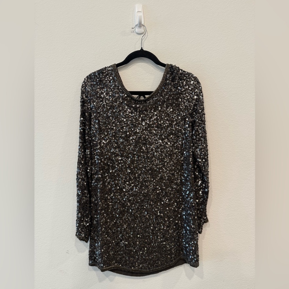 NWT‎ All Saints Graphite Sequin Dress